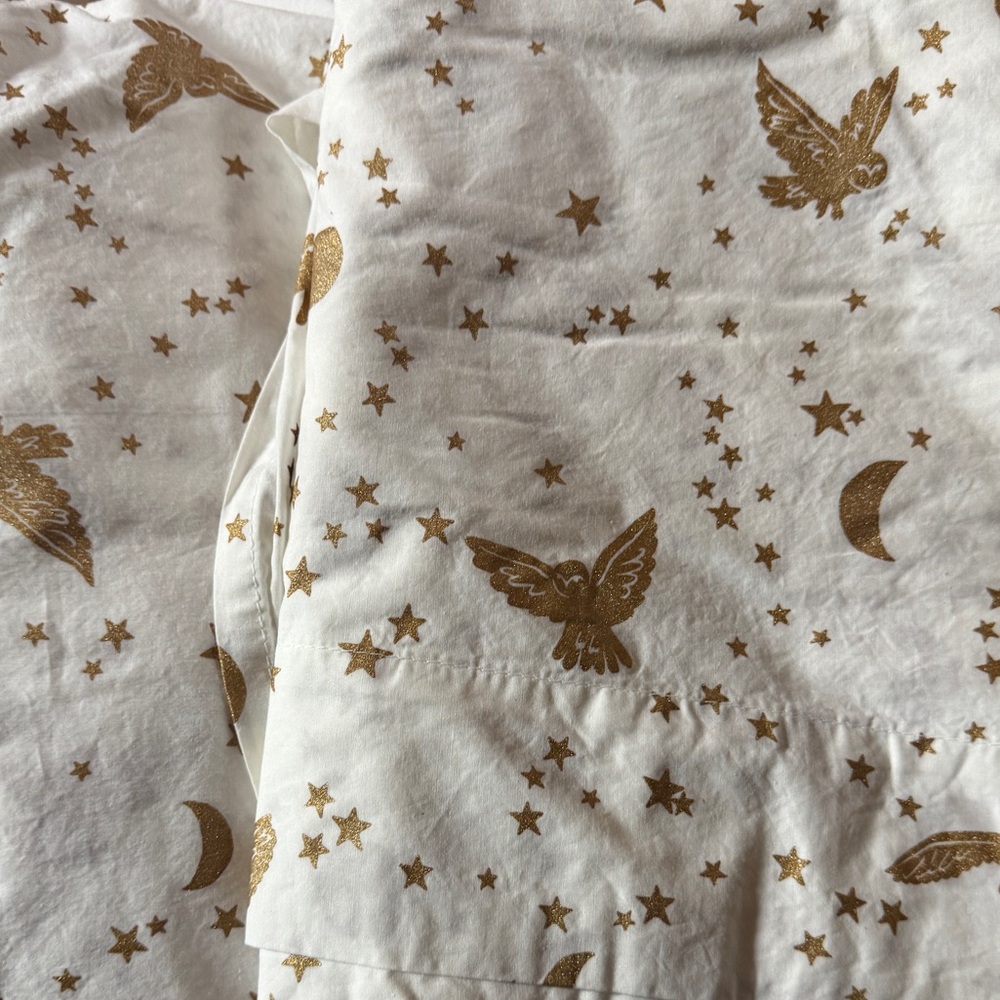 Pottery Barn teen Harry Potter, enchanted night sky queen flat & fitted sheets